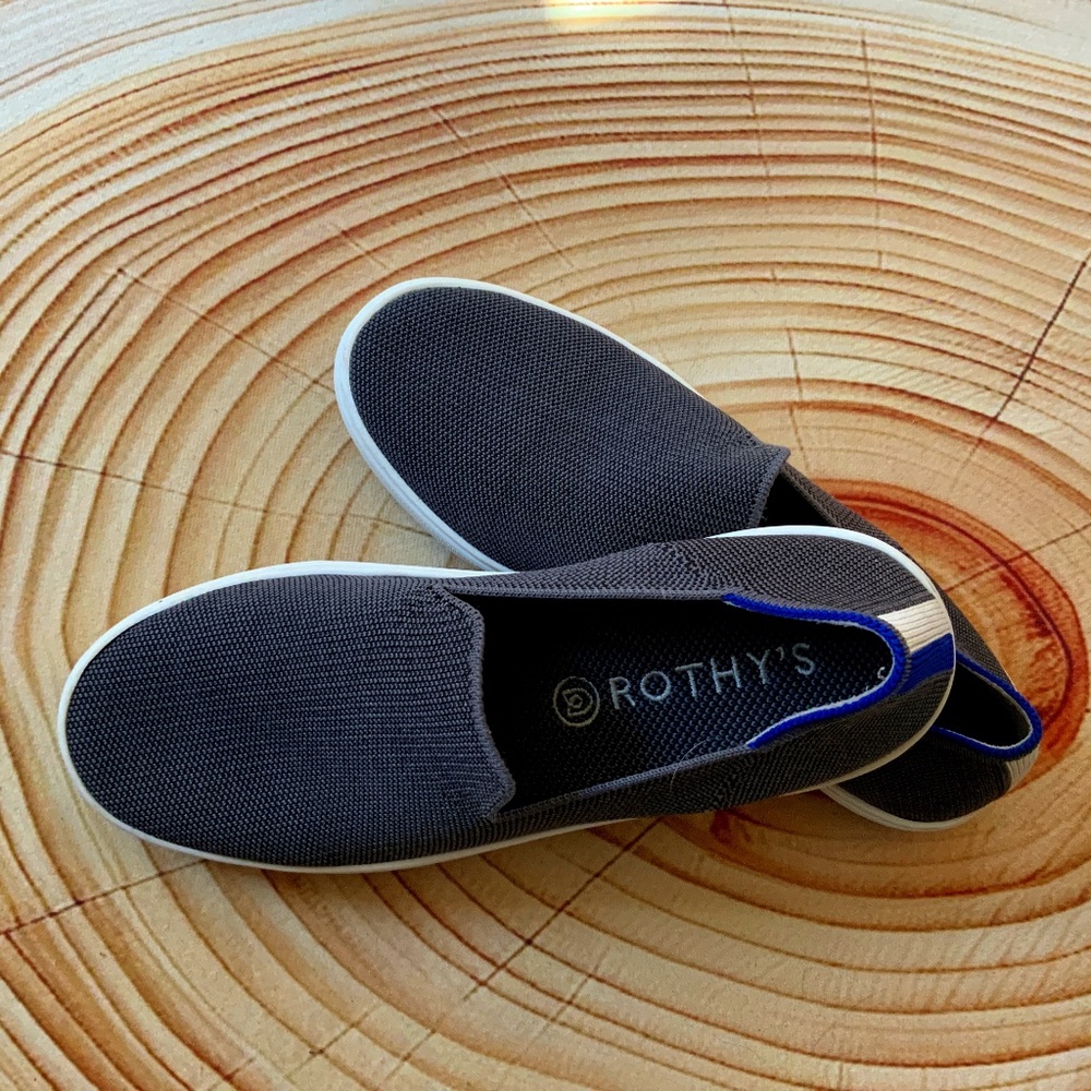 Rothy’s Original Slip-On Sneaker in Steel Grey – Barely Worn & Like New! 8M